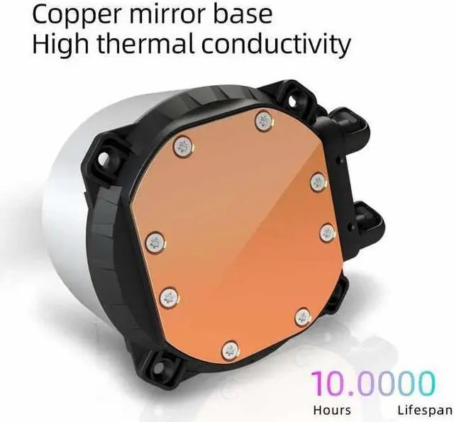 Alt view image 3 of 7 - CZQEPMB ARGB Liquid CPU Cooler,Water Cooler with Temperature Display, 240mm Digital CPU Mute Cooler ARGB & PWM Chassis Fan,LGA115X/1200/1700/1366/2011/2066,AM5/AM4/AM3/AM2/FM2/FM1/939,Gaming