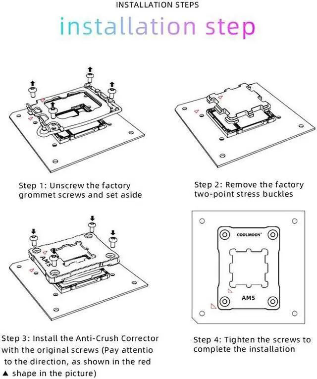 Alt view image 5 of 7 - CZQEPMB CPU Contact Frame for LGA 1700 Retrofit Kit, 1700 Bracket Intel 12th/13th/14th Generation Anti-Bending Buckle