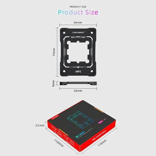 Alt view image 7 of 7 - CZQEPMB CPU Contact Frame for LGA 1700 Retrofit Kit, 1700 Bracket Intel 12th/13th/14th Generation Anti-Bending Buckle