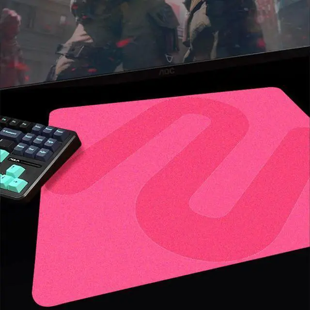 Alt view image 2 of 6 - CZQEPMB Gaming Mouse Pad GSR Gaming FPS Fine Surface Rubber Gaming CSGO Mouse Pad Smooth Pink