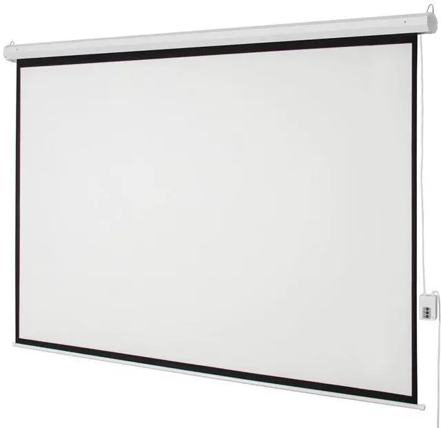 Alt view image 3 of 7 - 100" 4:3 80" x 60" Viewing Area Motorized Projector Screen with Remote Control Matte