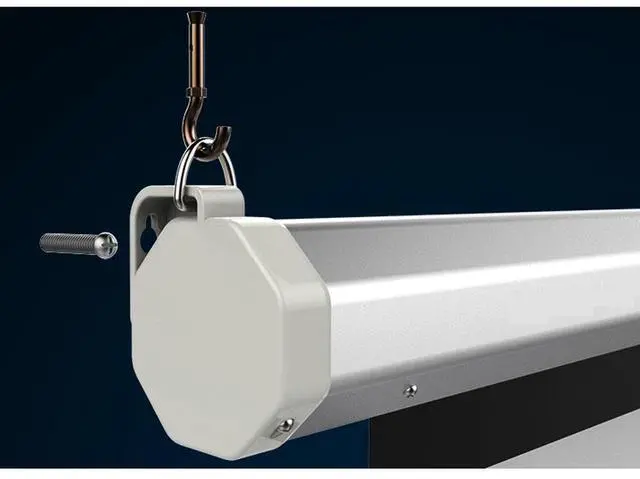 Alt view image 6 of 7 - 100" 4:3 80" x 60" Viewing Area Motorized Projector Screen with Remote Control Matte