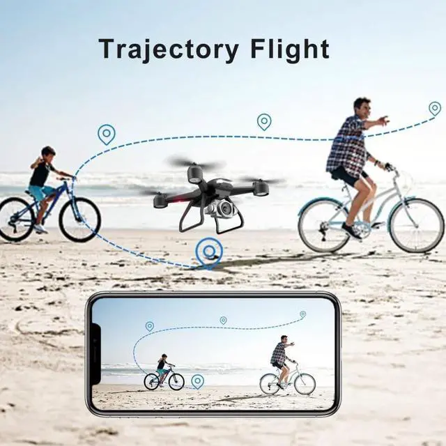 Alt view image 3 of 7 - CZQEPMB Professional Drone 6K HD Dual Camera Wifi FPV Portable RC Quadcopter 2 Batteries, Drone for Adult/Beginner