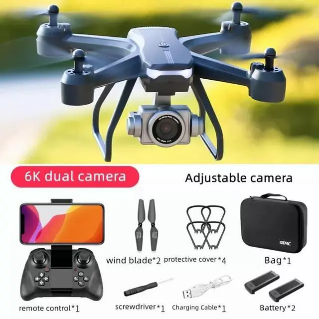 Alt view image 7 of 7 - CZQEPMB Professional Drone 6K HD Dual Camera Wifi FPV Portable RC Quadcopter 2 Batteries, Drone for Adult/Beginner