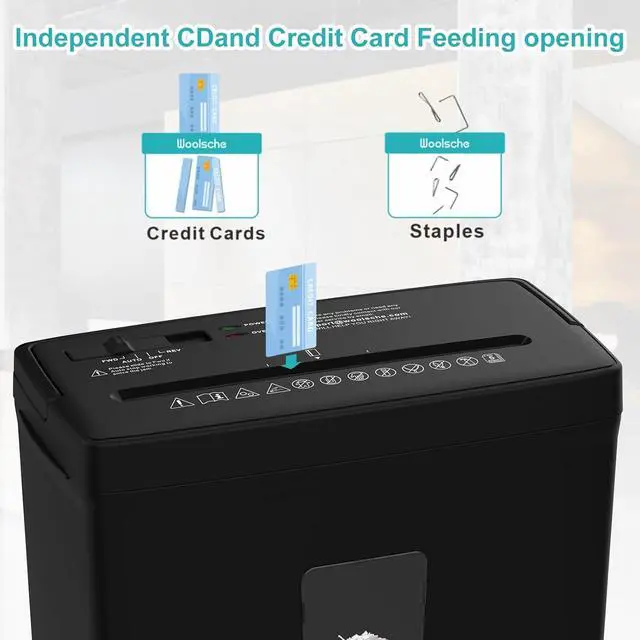 Alt view image 3 of 7 - Paper Shredder - 5-Sheet Cross Cut with 2.38-Gallon Basket - P-4 Security Level - 4-Mode Design - Shreds Credit Card - Durable, Fast, and Jam Proof for Home Office