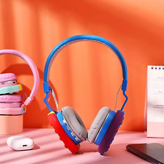 Alt view image 6 of 7 - Wireless Bluetooth Gaming Headset with Microphone,Pop Bubble Rainbow Color Wireless Bluetooth Headset