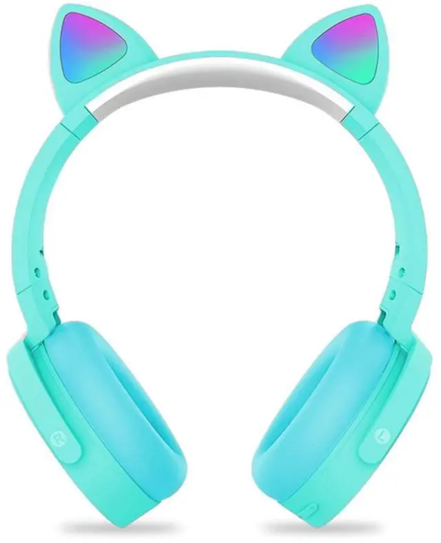 Alt view image 2 of 5 - Wireless Bluetooth Gaming Headset with Microphone,Pop Bubble Rainbow Color Wireless Bluetooth Headset Cyan