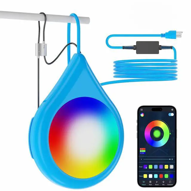 Main image of LED Pool Lights with 26ft Cord and APP Control,20W Smart Magnetic Lamp IP68 Waterproof Color Changing for Inground Aboveground Pools
