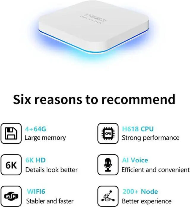 Alt view image 11 of 12 - 2022 Latest Version Unblock Tech UBOX Gen9 PRO MAX UBOX 9 i10 4G RAM+64G ROM 802.11ac 6K HD HDMI 2.4G+5G WiFi