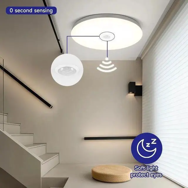 Alt view image 2 of 4 - Motion Sensor Light LED Ceiling Lights 18W for Living Room, Corridor, Staircase, Balcony, Porch, Ceiling Luminaires, Ceiling lamp