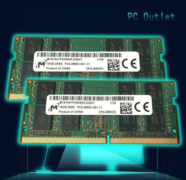 MTA16ATF2G64HZ-2G6E1 Micron 32GB (2X16GB) DDR4 SODIMM Non ECC PC4 