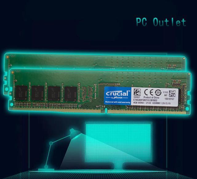 Crucial 8GB 4GB x2 DDR4 2133mhz CT4G4DFS8213.C8FBD2 UDIMM 1.2V CL15 Desktop  RAM Memory