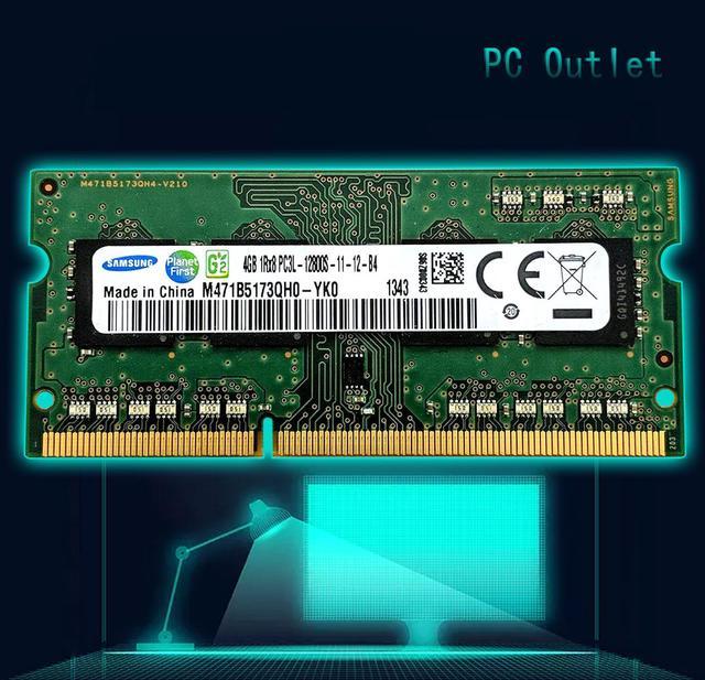 Samsung 4GB DDR3L-1600MHz Laptop RAM PC3L-12800S SODIMM Memory 1Rx8 1.35v  VAT M471B5173QH0-YK0 Laptop Memory