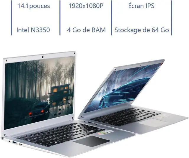 Alt view image 6 of 6 - Laptop 14 inch Windows 10 Netbook,4 GB RAM, 64 GB ROM,Support 256GB TF card and 1TB SSD Expansion,Laptops equipped with Laptop Bag, Mouse, Mouse Pad & Headphone