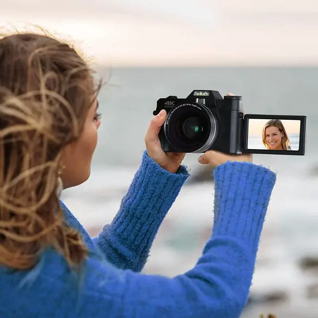 Alt view image 6 of 7 - Digital Camera, 4K Video NBD Cameras for Photography for YouTube with WiFi, 3.0" IPS 180°Flip Screen, 16X Digital Zoom