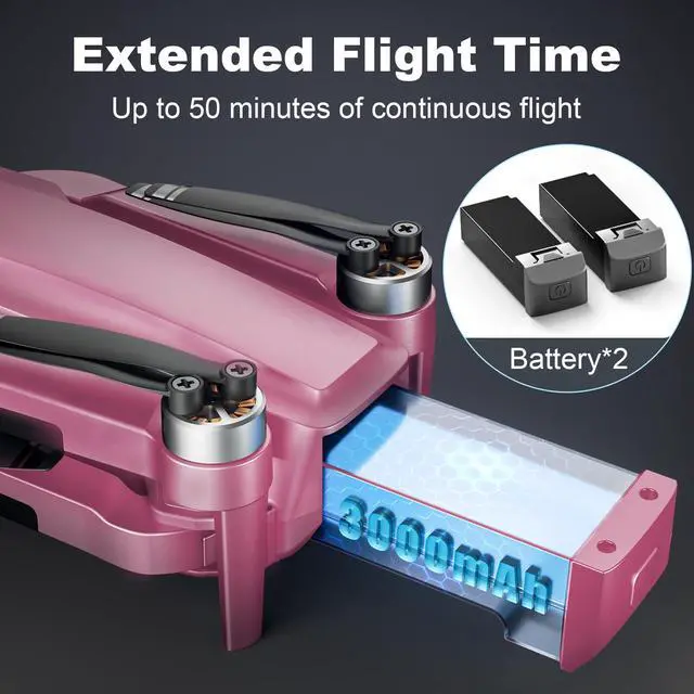 Alt view image 5 of 7 - 4K Drone with Camera for Adults, 52-Min Flight, 10,000FTRange, 249g Foldable FPV Quadcopter, 5G WiFi, BrushlessMotor, Smart Return Home