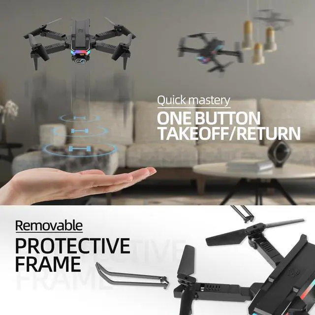 Alt view image 6 of 7 - Mini FPV Drone for Beginners, 1080P Front & Bottom Dual Camera, 2.4G WiFi APP Control, Headless Mode, 360° Roll Stunt, Gesture Photography, 2 Rechargeable Batteries, Portable Storage Bag
