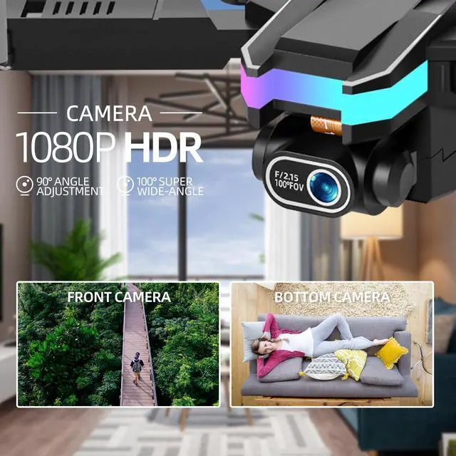 Alt view image 2 of 7 - Mini FPV Drone for Beginners, 1080P Front & Bottom Dual Camera, 2.4G WiFi APP Control, Headless Mode, 360° Roll Stunt, Gesture Photography, 2 Rechargeable Batteries, Portable Storage Bag