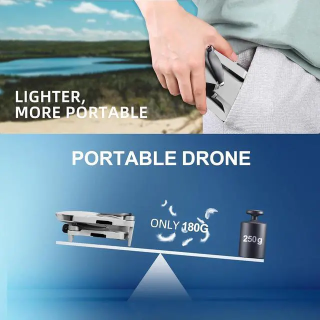 Alt view image 2 of 7 - Foldable GPS Drone with 4K Dual Camera, Brushless Motor, 40 Mins Flight Time, 3900ft 5G FPV Transmission, Auto Return, Smart Flight Modes for Adults Beginners
