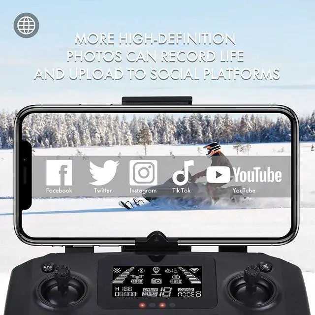 Alt view image 5 of 7 - Foldable GPS Drone with 4K Dual Camera, Brushless Motor, 40 Mins Flight Time, 3900ft 5G FPV Transmission, Auto Return, Smart Flight Modes for Adults Beginners