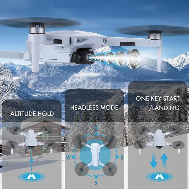 Alt view image 7 of 7 - Foldable GPS Drone with 4K Dual Camera, Brushless Motor, 40 Mins Flight Time, 3900ft 5G FPV Transmission, Auto Return, Smart Flight Modes for Adults Beginners