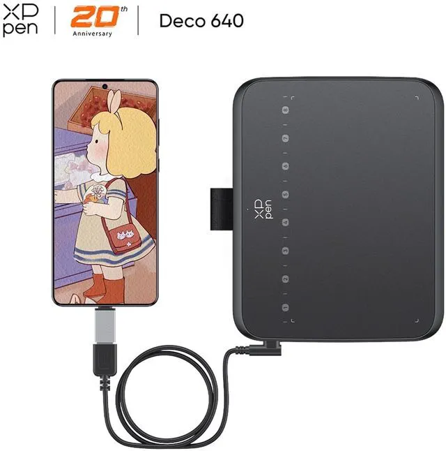 Main image of XPPen Latest Small Deco Drawing Tablet with Pen,16384 Levels Pressure/60°Tilt Support,6x4inch Graphic Tablet Resolution 5080LPI for Phone/Computer, Portablet Drawing Pad for Digital Art/OSU Game