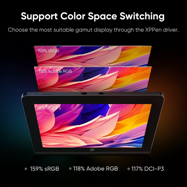 Alt view image 3 of 7 - XPPen 21.5-inch Pro Drawing Tablet,130% sRGB Fully-laminated Screen,16384 Pen Pressure,X3 Pro Smart Chip Stylus,Calman Verified Monitor for Digital Art,Graphics Tablet for Laptops