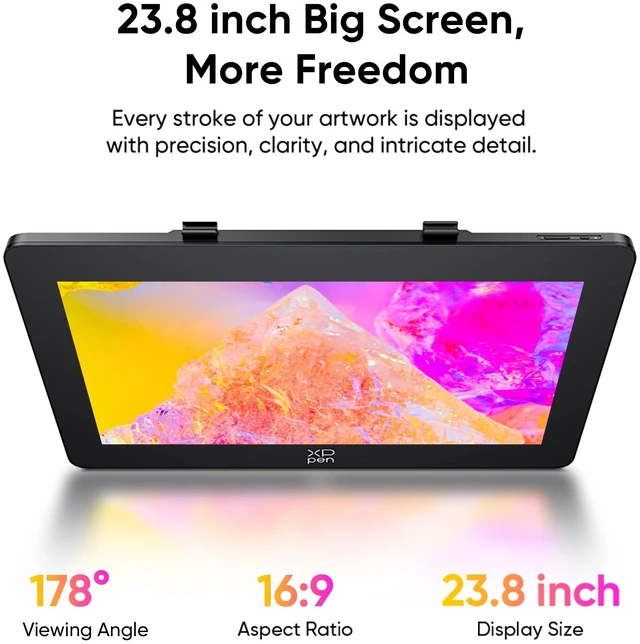 Alt view image 2 of 7 - XPPen 23.8 inchs Artist Pro Gen2 Drawing Tablet with Screen/ 4K Monitor Graphics Tablet/1.07 Billion Colors Calman Verified Display/Two16384 Pen Pressure Stylus