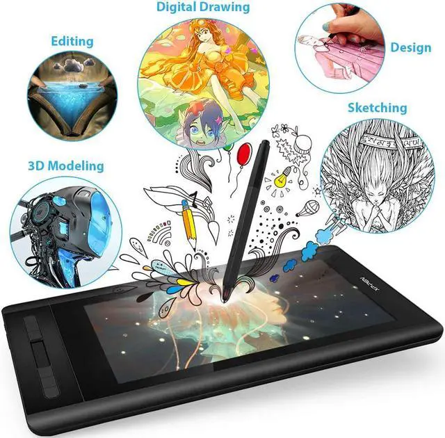 Alt view image 3 of 7 - XP-PEN Artist12 11.6 Inch FHD Drawing Monitor Pen Display Graphic Monitor with PH2 Battery-Free Pen Multi-Function Pen Holder and Glove 8192 Pressure Sensitivity