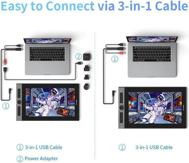 Alt view image 6 of 7 - XP-PEN Artist Pro 16 Drawing Pen Display 99% Adobe RGB 
1080P Graphics Monitor Drawing Pen Tablet 16 Inch Screen Supports a USB-C to USB-C Connection Tilt Function with X3 Smartchip stylus