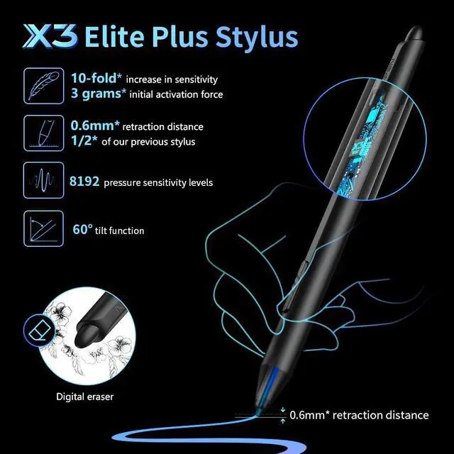 Alt view image 2 of 7 - XP-PEN Artist Pro 16 Drawing Pen Display 99% Adobe RGB 
1080P Graphics Monitor Drawing Pen Tablet 16 Inch Screen Supports a USB-C to USB-C Connection Tilt Function with X3 Smartchip stylus
