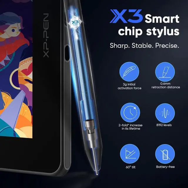 Alt view image 4 of 7 - XPPen Artist 13 2nd Graphic Tablet with Screen 1080P HD Digital Art Drawing Tablets XP Pen Drawing Monitor with Stylus