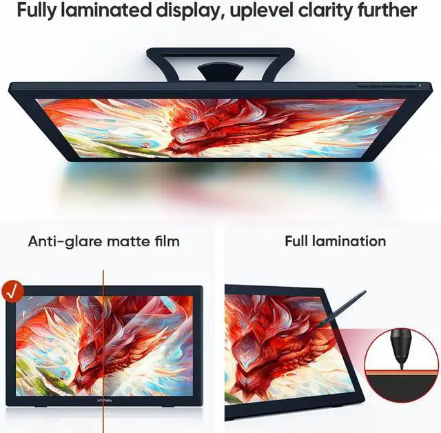 Alt view image 3 of 7 - XPPen 24in Graphic Display Artist 24 FHD Drawing Tablet with Full Lamination Screen