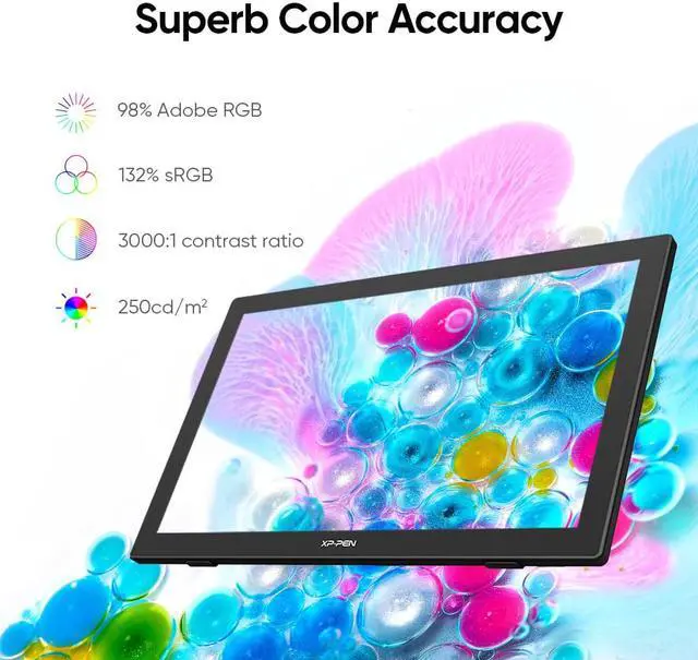 Alt view image 2 of 7 - XPPen 24in Graphic Display Artist 24 FHD Drawing Tablet with Full Lamination Screen