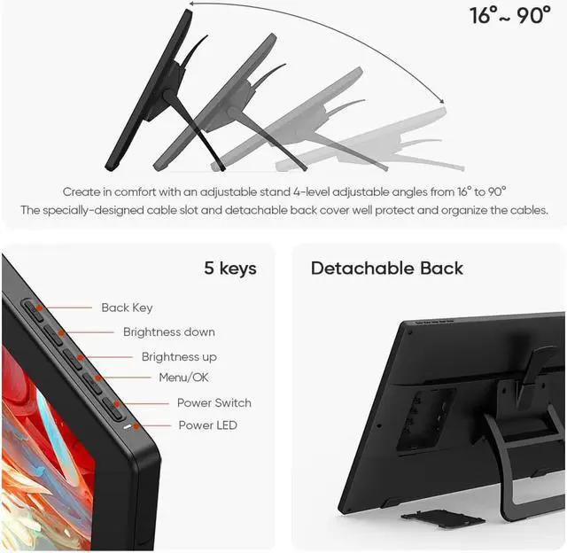 Alt view image 6 of 7 - XPPen 24in Graphic Display Artist 24 FHD Drawing Tablet with Full Lamination Screen
