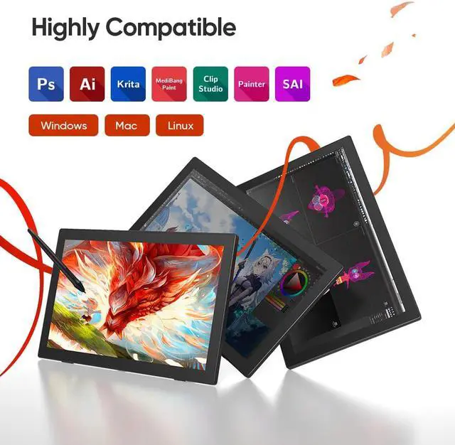 Alt view image 7 of 7 - XPPen 24in Graphic Display Artist 24 FHD Drawing Tablet with Full Lamination Screen