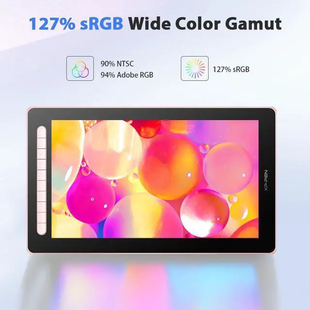 Alt view image 3 of 7 - XPPen 15.4in Graphic Display Artist 16 2nd Drawing Tablet with 1080p Screen for Digital Art Pro Graphic Monitor with Pen Black