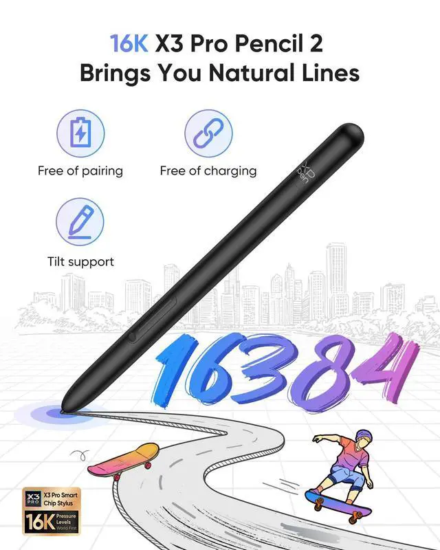 Alt view image 2 of 7 - XPPen Magic Note Pad 10.95" Standalone Drawing Tablet Digital Color Notetaking for Sketching, Drawing & Notes 16K Pressure Sensitivity Tilt Support 90Hz Refresh Rate Anti-Glare Screen Android 14
