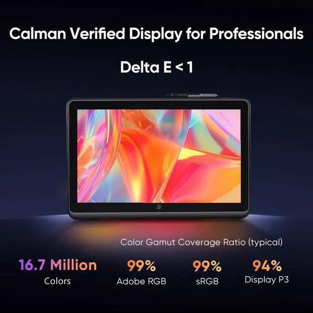 Alt view image 2 of 7 - XPPen Artist Pro 22 Gen 2 22" 2.5K Drawing Tablet with Screen, 16K, Calman | Calman Verified 99% Adobe RGB Display for Design, Photo Editing, Mac, PC, Includes ACK05 Shortcut Remote & Adjustable Stand