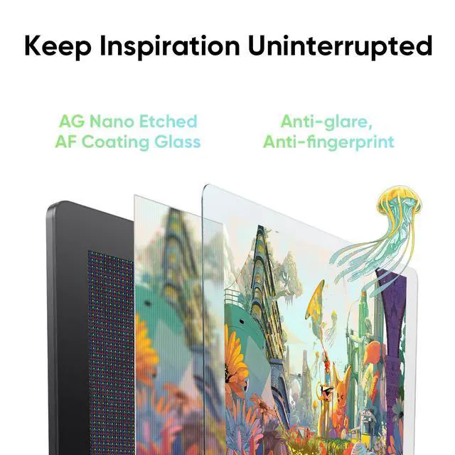 Alt view image 6 of 7 - XPPen Artist Pro 24 Gen2 4K Ultra HD Drawing Tablet with Screen, Dual 16384 Pen Pressure Stylus, Wireless Keydial, 99% Adobe RGB, E<1 Graphic Tablet with Full Laminated AG Pen Display 23.8"