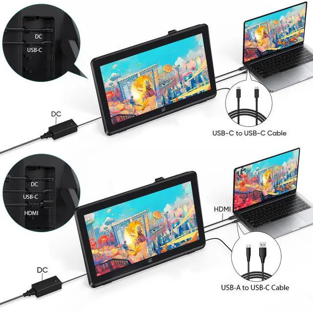 Alt view image 5 of 7 - XPPen Artist 22 Plus 130% sRGB Drawing Tablet with Screen, 16.7 Million Colors Art Tablet with 16384 Pressure Stylus, Full Laminated, Anti-Glare Display Computer Graphic Tablet (22 inch)
