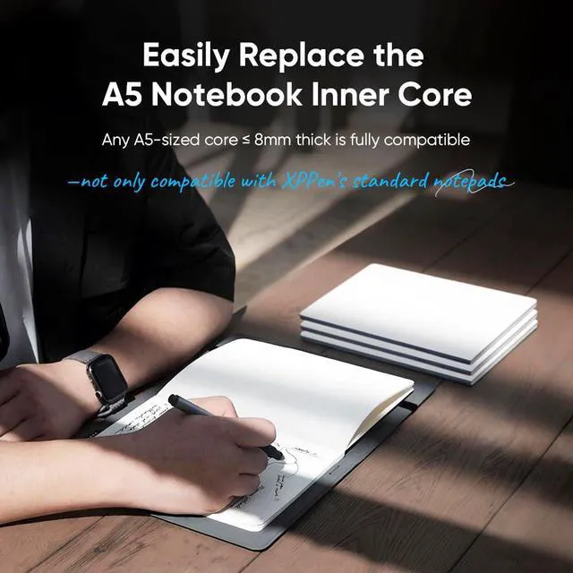 Alt view image 3 of 7 - XPPen Note Plus Digital Notebook, Smart Paper Notebook with Pen Syncs to Phone