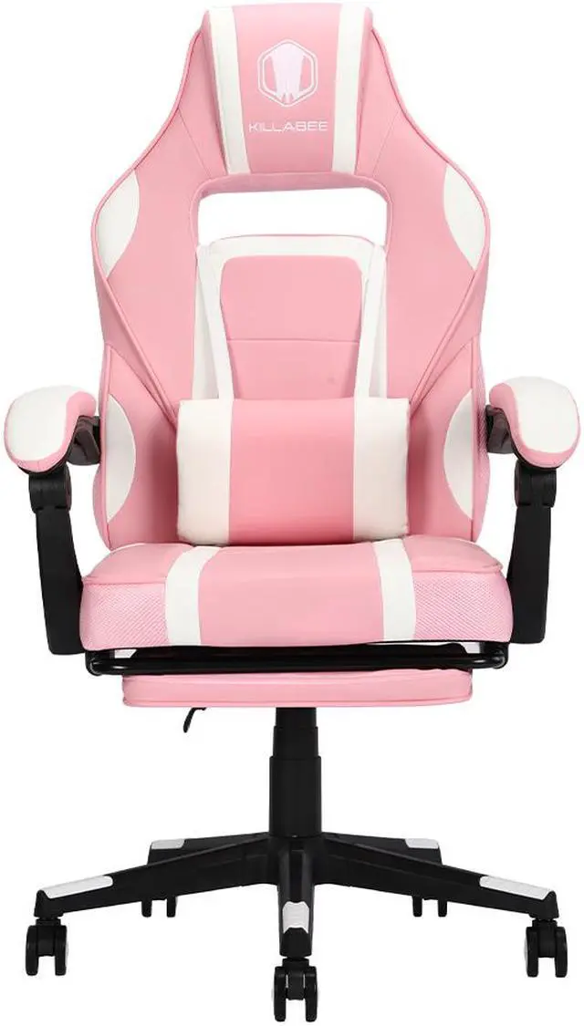 Main image of KILLABEE Gaming Chair Ergonomic Chair Computer Chair With Massage Lumbar Support,Racing Style PU Leather High Back Adjustable Swivel With Retractable Footrest