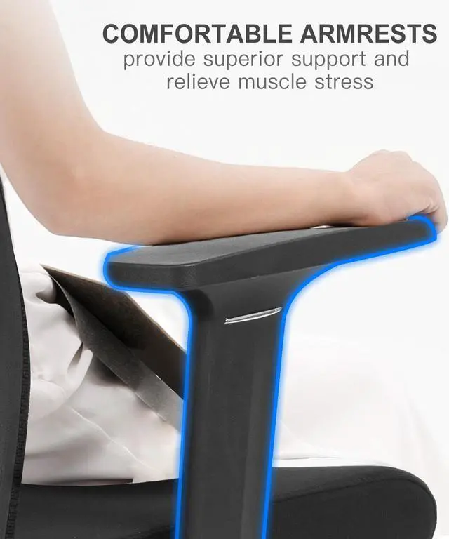 Alt view image 4 of 7 - Kasorix High-Back Mesh Office Chair,Ergonomic Desk Chair Computer Chair with Lumbar Support Armrest,Home Office Chair with Tilt Function, Mesh Back and Seat(908A)