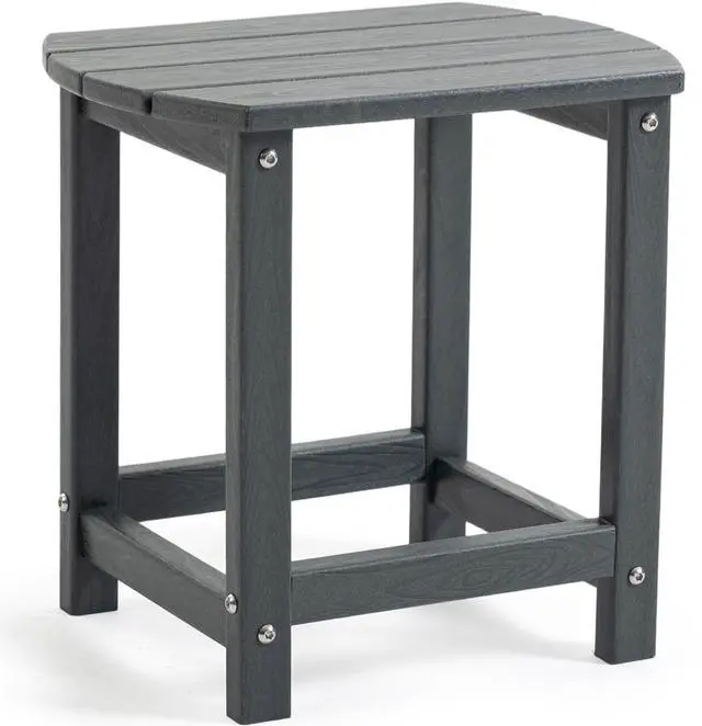 Main image of VANBOW HDPE Outdoor Side Table - All Weather Performance Patio Side Table, Waterproof Small Outdoor End Table for Patio, Garden, Lawn, Pool, Balcony, Living Room Grey