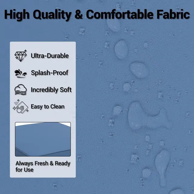 Alt view image 4 of 7 - VANBOW Outdoor Replacement Cushions 14-Piece Deep Seat Water-Resistant Patio Furniture Cushions for 6-Seat Sectional Rattan Sets,Blue