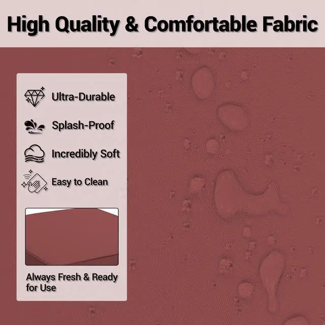 Alt view image 4 of 7 - VANBOW Outdoor Replacement Cushions 14-Piece Deep Seat Water-Resistant Patio Furniture Cushions for 6-Seat Sectional Rattan Sets, Red