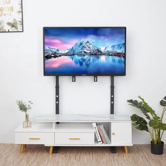 Alt view image 4 of 7 - Universal TV Stand Floor Free Standing with Height Adjustable TV Mount, Heavy Duty TV Mount Stand for TV Bench Compatible with 32-100 inch Flat Panel LED LCD Screens (BLACK)
