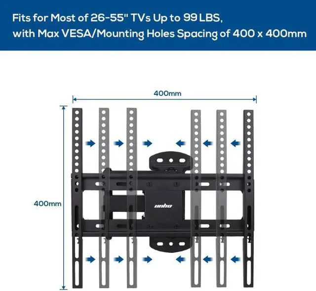Alt view image 6 of 7 - Premium Metal TV Wall Mount Dual Arms Swivel Full MotionTV Bracket For LED LCD 26-55''