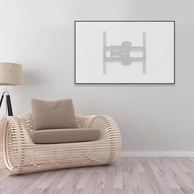 Alt view image 3 of 7 - Premium Metal TV Wall Mount Dual Arms Swivel Full MotionTV Bracket For LED LCD 26-55''